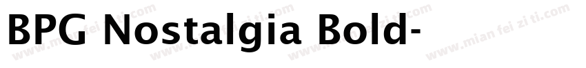 BPG Nostalgia Bold字体转换